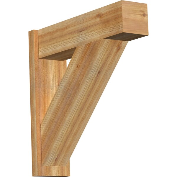 Ekena Millwork Traditional Block Rough Sawn Outlooker, Western Red Cedar, 8"W x 30"D x 30"H OUT08X30X30TRA05RWR - main